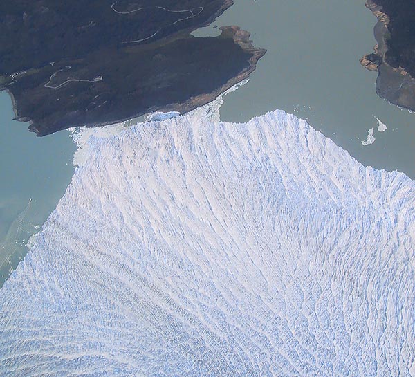 空から見た氷河