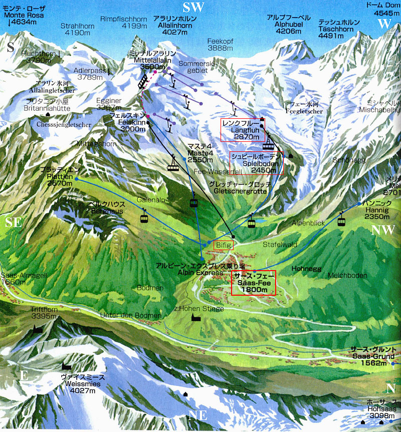 ハイキング・コースのイラストマップ