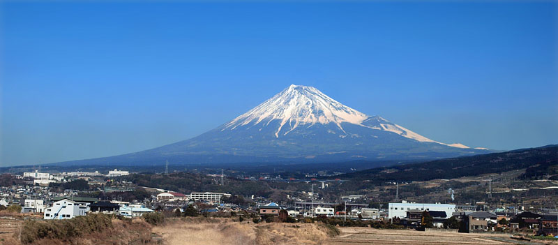 東海道新幹線から見た富士山 2/2　2008.02.21 11:01:00