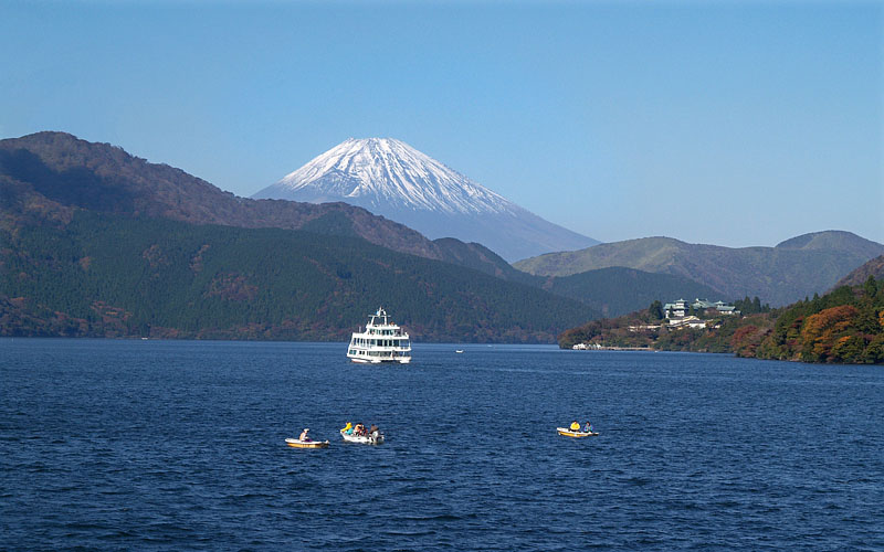 芦ノ湖のボート遊び