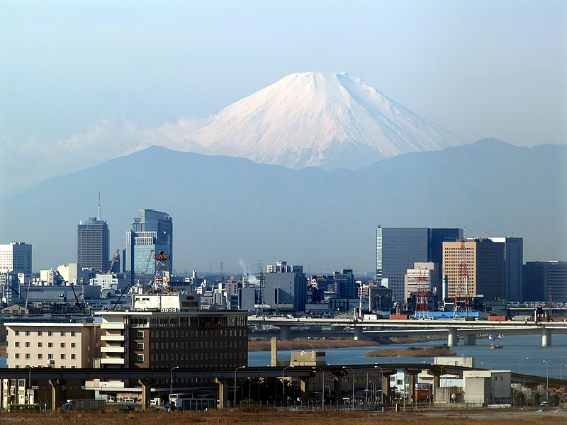 展望デッキから見えた富士山