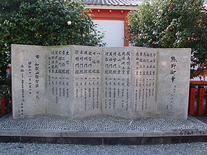 熊野御幸の記念碑