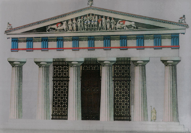 アポロンの神殿復元図（正面）