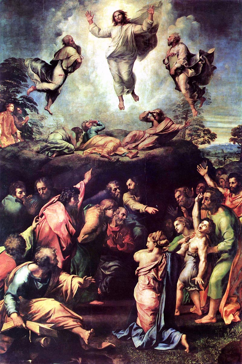 「キリストの変容 Trasfigurazione 」 ラファエロ・サンティ画 ヴァチカン絵画館
