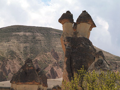 パシャバー入口の有名なキノコ岩