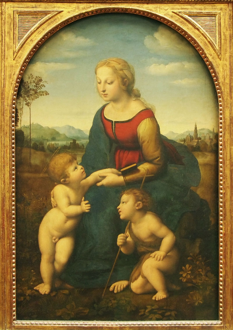 聖母子＜美しき女庭師＞（1507年 ラファエロ・サンティ）
