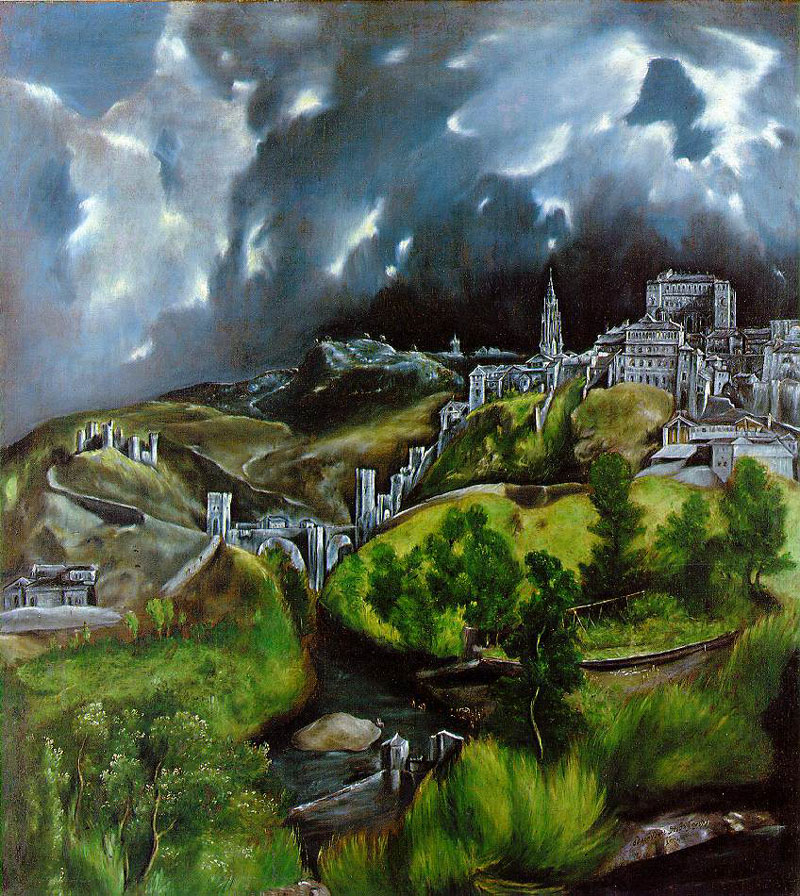トレド眺望 Vista de Toledo / エル・グレコ　1595-1610年頃　121×109cm　メトロポリタン美術館