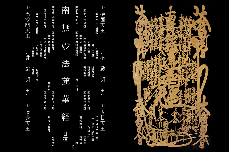 曼荼羅の活字体と毛筆体