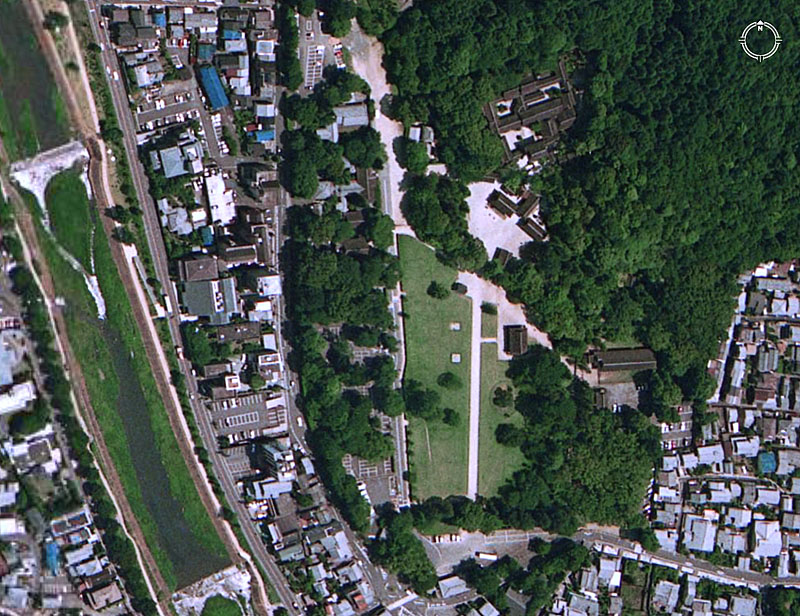 上賀茂神社の衛星写真