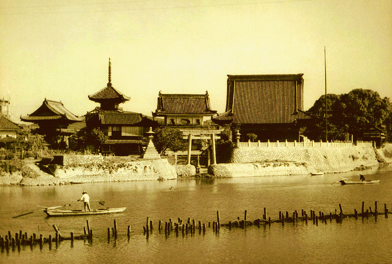 昔の吉井川と西大寺観音院